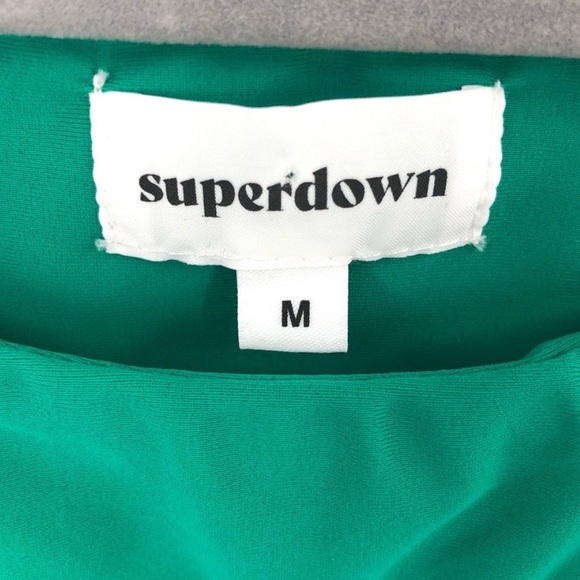NWT Superdown Tami Cutout Dress Green Bodycon Stretch Mini Revolve Size Medium - Picture 3 of 4